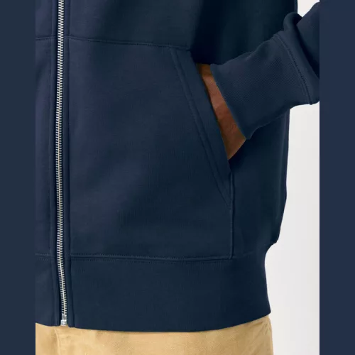 Cultivator 2.0 uniszex cipzáras kapucnis pulóver (5XL, French Navy)