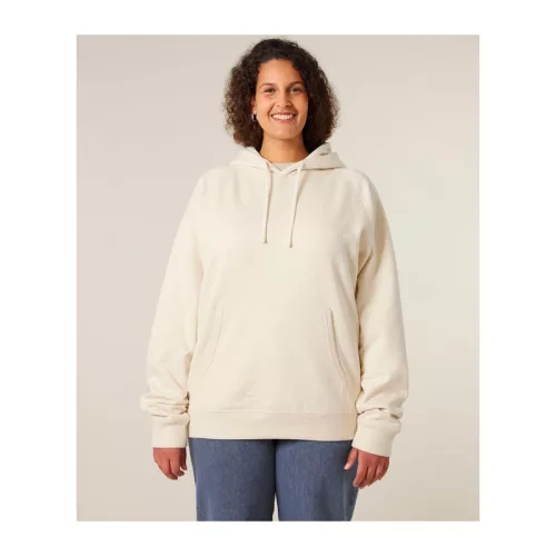 Striker uniszex, laza raglán ujjú kapucnis pulóver (2XL, Natural Raw)