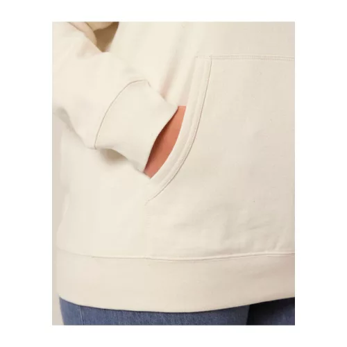 Striker uniszex, laza raglán ujjú kapucnis pulóver (XS, Natural Raw)