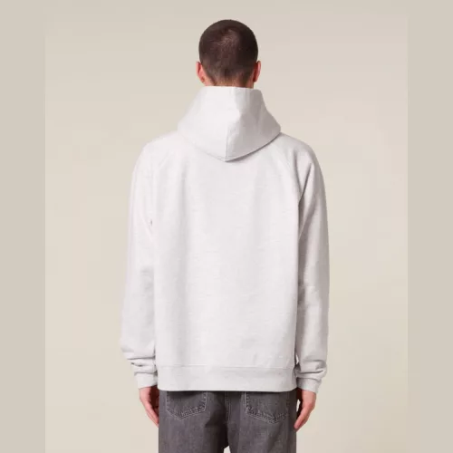 Striker uniszex, laza raglán ujjú kapucnis pulóver (2XL, Cool Heather Grey)