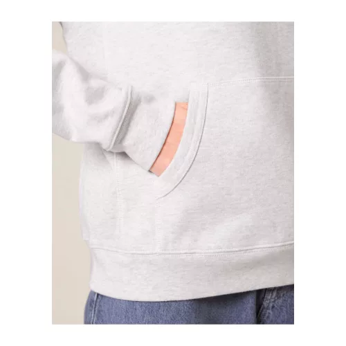 Striker uniszex, laza raglán ujjú kapucnis pulóver (3XL, Cool Heather Grey)