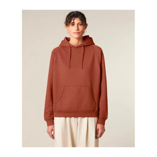 Striker uniszex, laza raglán ujjú kapucnis pulóver (XL, Heritage Brown)
