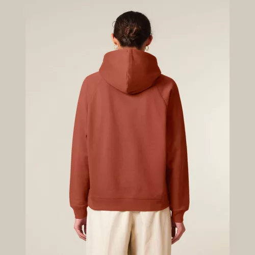 Striker uniszex, laza raglán ujjú kapucnis pulóver (3XL, Heritage Brown)