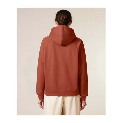 Striker uniszex, laza raglán ujjú kapucnis pulóver (3XL, Heritage Brown)