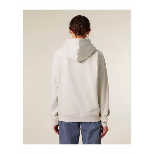 Striker uniszex, laza raglán ujjú kapucnis pulóver (M, Heather Haze)