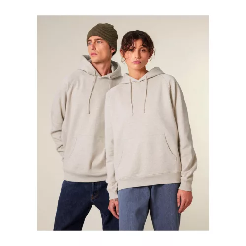 Striker uniszex, laza raglán ujjú kapucnis pulóver (XL, Heather Haze)