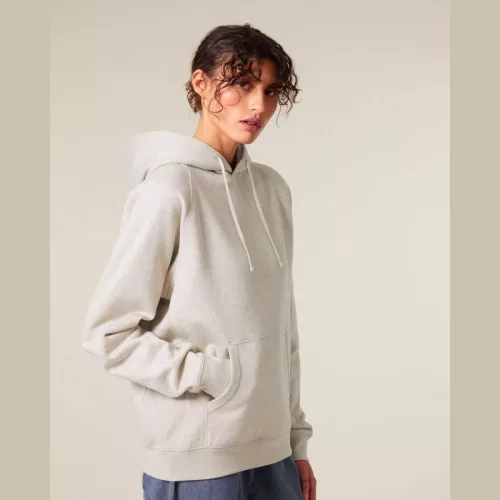 Striker uniszex, laza raglán ujjú kapucnis pulóver (XL, Heather Haze)