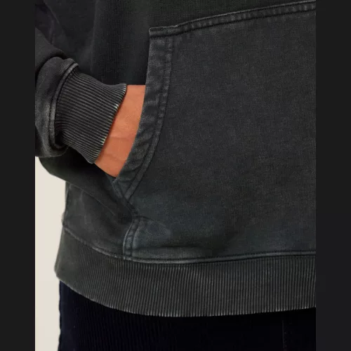 Slammer 2.0 vintage oversized kapucnis pulóver (M, G. Dyed Black Rock)