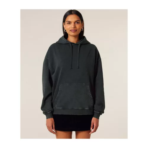 Slammer 2.0 vintage oversized kapucnis pulóver (XS, G. Dyed Black Rock)