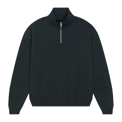 Miller Dry uniszex, negyed cipzáras pulóver (M, Black)