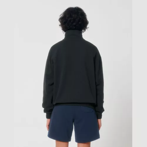 Miller Dry uniszex, negyed cipzáras pulóver (3XL, Black)