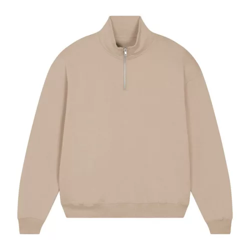 Miller Dry uniszex, negyed cipzáras pulóver (3XL, Desert Dust)