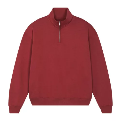 Miller Dry uniszex, negyed cipzáras pulóver (XL, Red Earth)