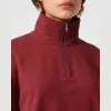 Miller Dry uniszex, negyed cipzáras pulóver (3XL, Red Earth)