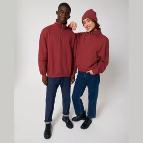   Miller Dry uniszex, negyed cipzáras pulóver (L, Heather Grey)