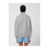 Miller Dry uniszex, negyed cipzáras pulóver (XL, Heather Grey)