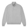 Miller Dry uniszex, negyed cipzáras pulóver (2XS, Heather Grey)