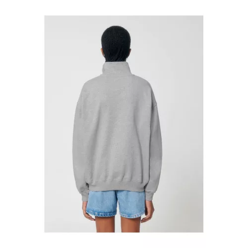 Miller Dry uniszex, negyed cipzáras pulóver (2XL, Heather Grey)