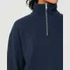 Miller Dry uniszex, negyed cipzáras pulóver (XL, French Navy)