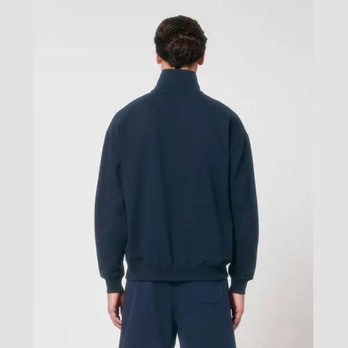 Miller Dry uniszex, negyed cipzáras pulóver (XL, French Navy)