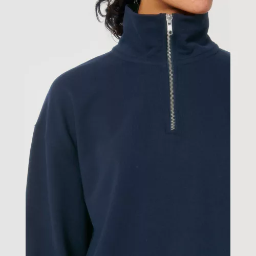 Miller Dry uniszex, negyed cipzáras pulóver (3XL, French Navy)