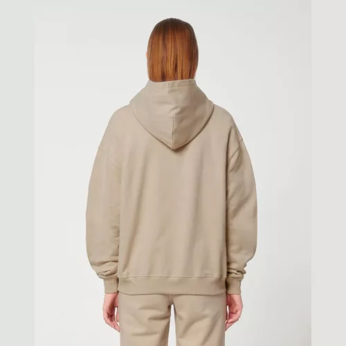 Cooper Dry uniszex bő szabású kapucnis pulóver (XL, Desert Dust)