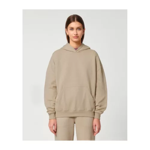 Cooper Dry uniszex bő szabású kapucnis pulóver (XL, Desert Dust)