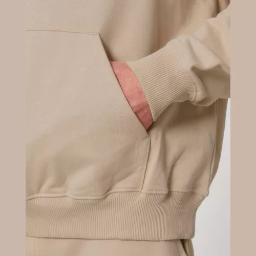 Cooper Dry uniszex bő szabású kapucnis pulóver (3XL, Desert Dust)