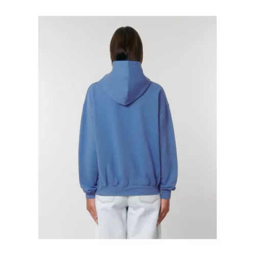 Cooper Dry uniszex bő szabású kapucnis pulóver (M, Bright Blue)