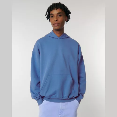 Cooper Dry uniszex bő szabású kapucnis pulóver (XS, Bright Blue)