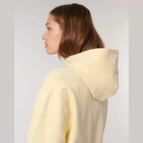 Cooper Dry uniszex bő szabású kapucnis pulóver (M, Butter)