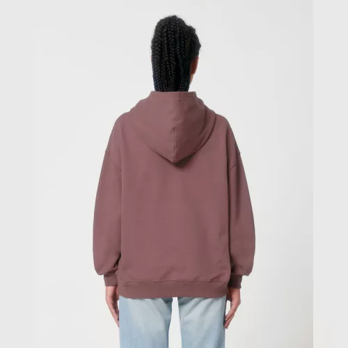 Cooper Dry uniszex bő szabású kapucnis pulóver (XL, Kaffa Coffee)