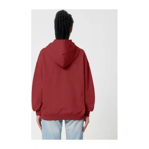 Cooper Dry uniszex bő szabású kapucnis pulóver (3XL, Red Earth)