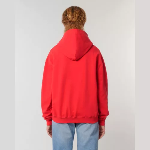 Cooper Dry uniszex bő szabású kapucnis pulóver (XS, Deck Chair Red)