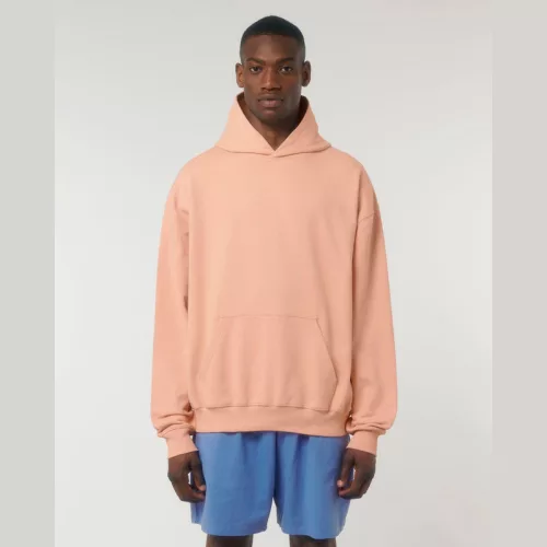 Cooper Dry uniszex bő szabású kapucnis pulóver (XL, Fraiche Peche)