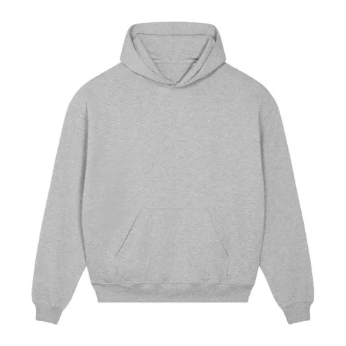 Cooper Dry uniszex bő szabású kapucnis pulóver (S, Heather Grey)