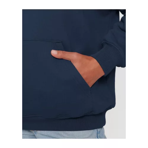 Cooper Dry uniszex bő szabású kapucnis pulóver (XL, French Navy)