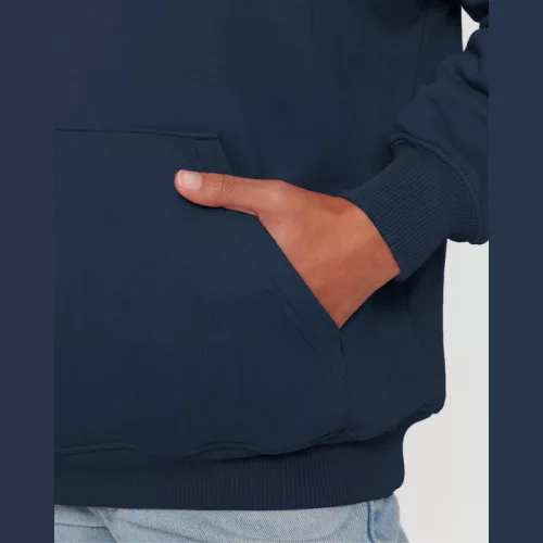 Cooper Dry uniszex bő szabású kapucnis pulóver (XL, French Navy)