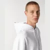 Slammer uniszex laza kapucnis pulóver (L, White)