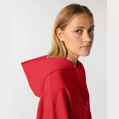 Slammer uniszex laza kapucnis pulóver (3XL, Red)