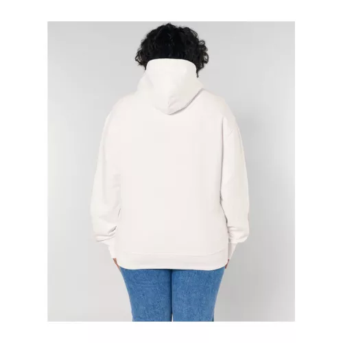 Slammer uniszex laza kapucnis pulóver (L, Off White)