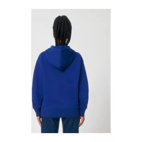 Slammer uniszex laza kapucnis pulóver (XL, Worker Blue)