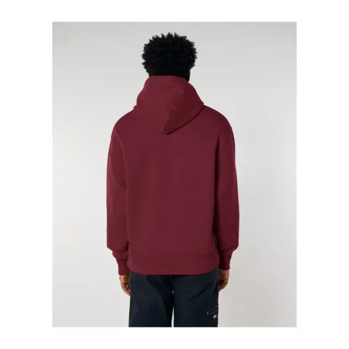 Slammer uniszex laza kapucnis pulóver (L, Burgundy)