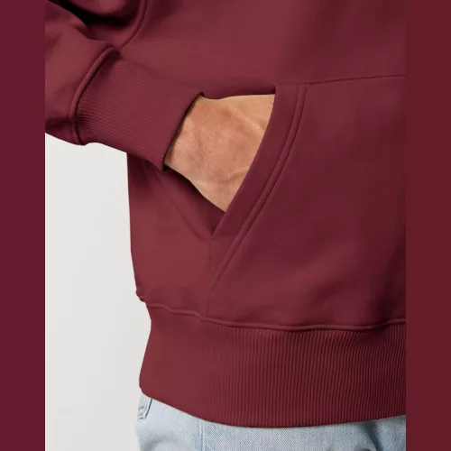 Slammer uniszex laza kapucnis pulóver (XL, Burgundy)