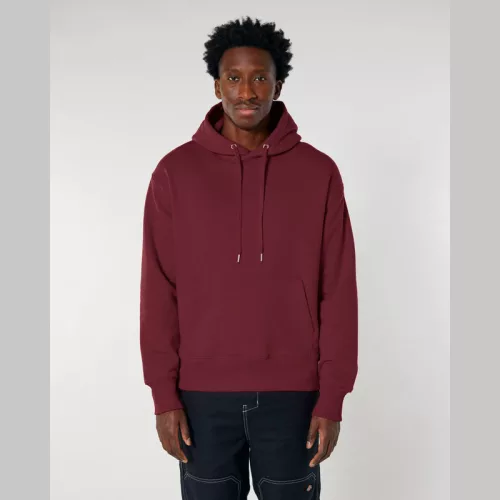 Slammer uniszex laza kapucnis pulóver (2XL, Burgundy)
