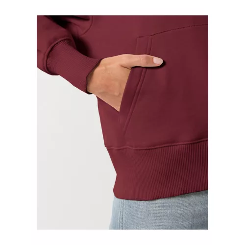 Slammer uniszex laza kapucnis pulóver (3XL, Burgundy)