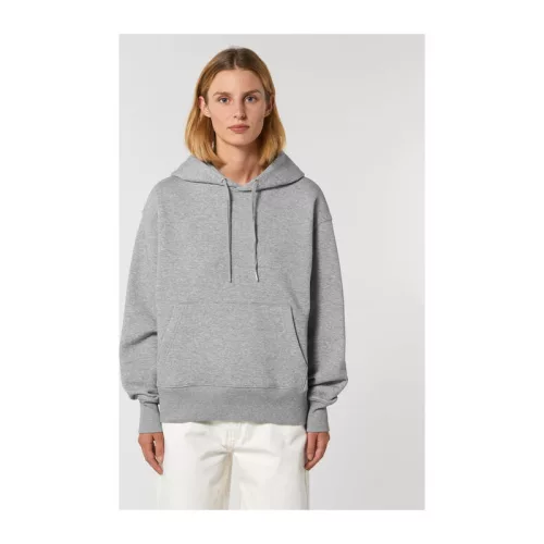 Slammer uniszex laza kapucnis pulóver (XS, Heather Grey)