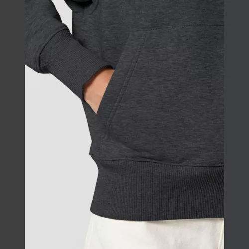 Slammer uniszex laza kapucnis pulóver (S, Dark Heather Grey)
