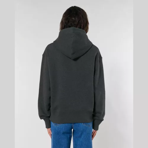 Slammer uniszex laza kapucnis pulóver (XL, Dark Heather Grey)