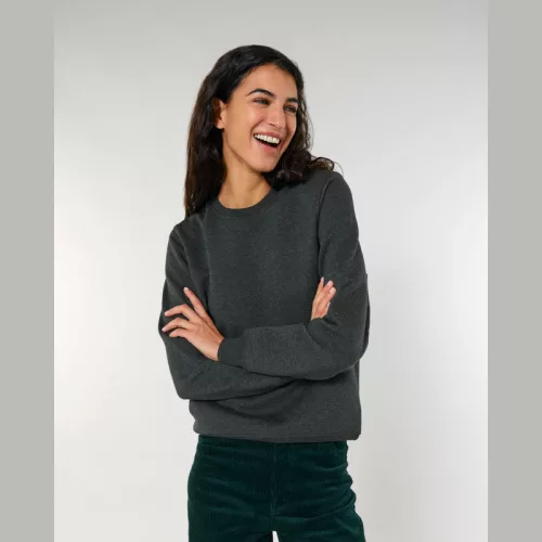 Roller uniszex pulóver (L, Dark Heather Grey)